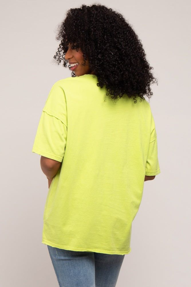 Lime Exposed Seam Pocket T-Shirt sold by Pinkblush product image thumbnail 4