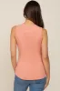 Peach Ribbed Round Hem Maternity Tank Top sold by Pinkblush
