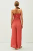 Scarlet Back Cutout Smocked Halter Wide Leg Jumpsuit sold by Pinkblush