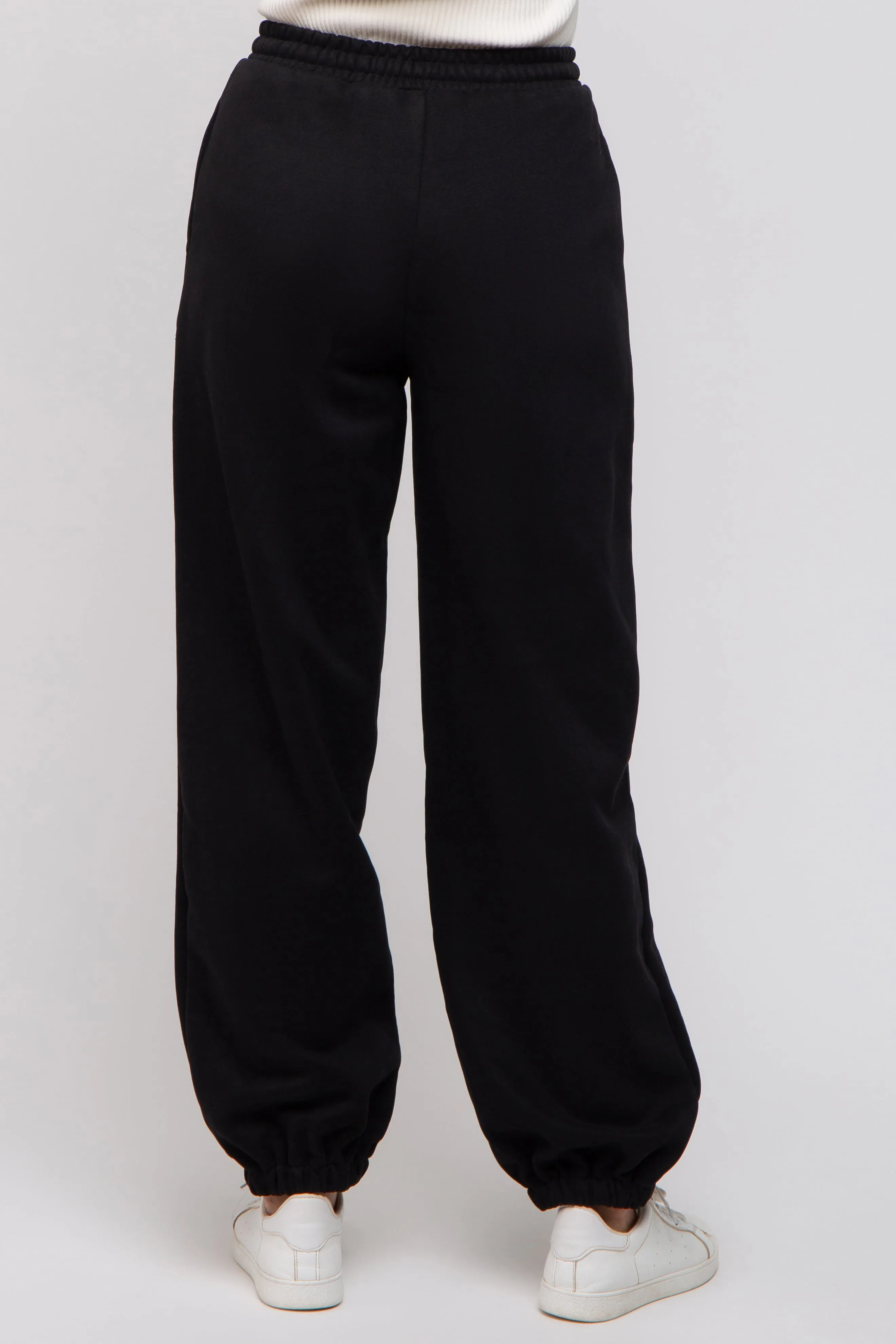 Black Drawstring Relaxed Fit Sweatpants sold by Pinkblush product image thumbnail 4