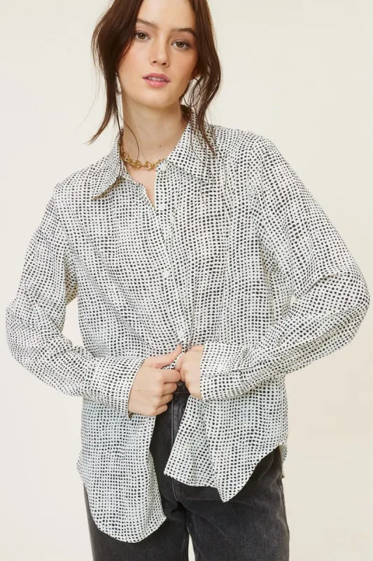 White Printed Top sold by Pinkblush