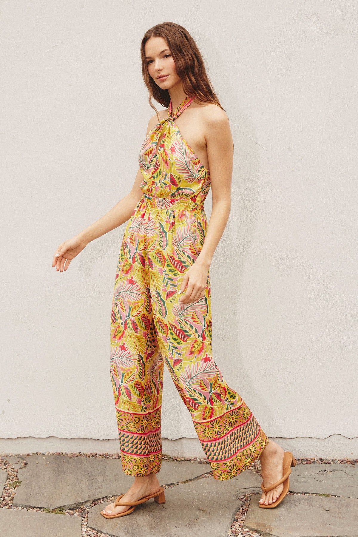 Tropical Halter Neck Jumpsuit sold by Pinkblush product image thumbnail 2