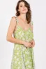Lime Floral Ruffle Shoulder Cut-Out Back Maxi Dress sold by Pinkblush