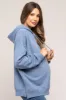 Blue Drawstring Maternity Hoodie sold by Pinkblush