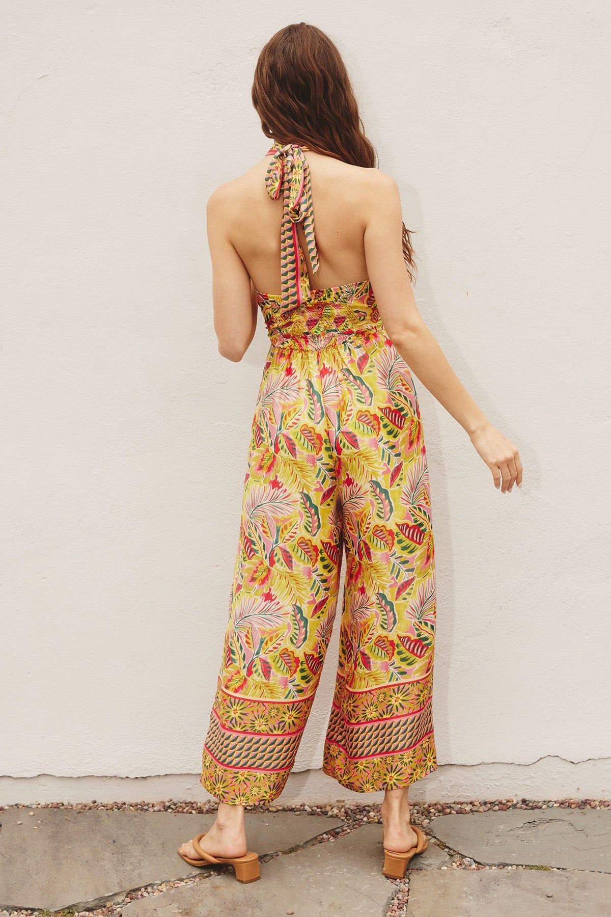 Tropical Halter Neck Jumpsuit sold by Pinkblush product image thumbnail 3