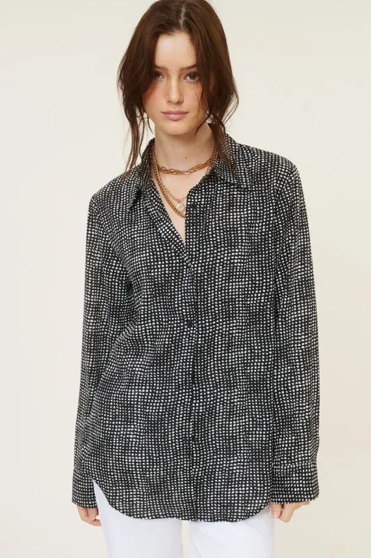 Black Printed Top sold by Pinkblush