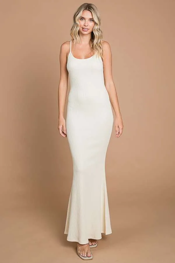 Cream Ribbed Maternity Maxi Dress sold by Pinkblush product image thumbnail 4