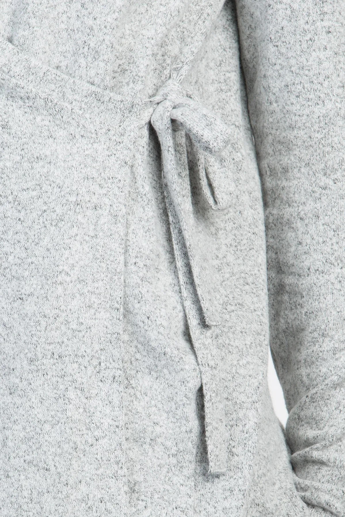 PinkBlush Heather Grey Knit Wrap Tie Maternity/Nursing Top sold by Pinkblush product image thumbnail 5