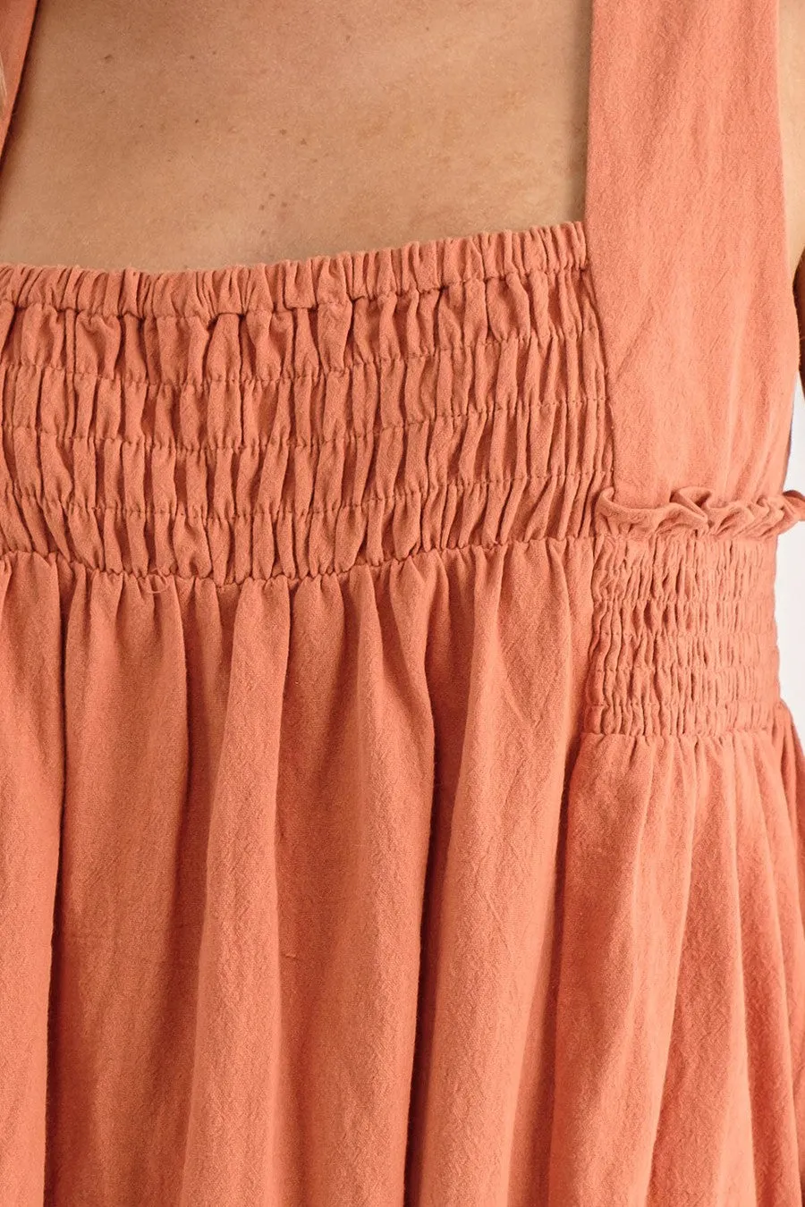 Burnt Orange Linen Flowy Dress sold by Pinkblush product image thumbnail 4
