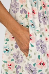 Ivory Floral Smocked Off Shoulder Maxi Dress sold by Pinkblush