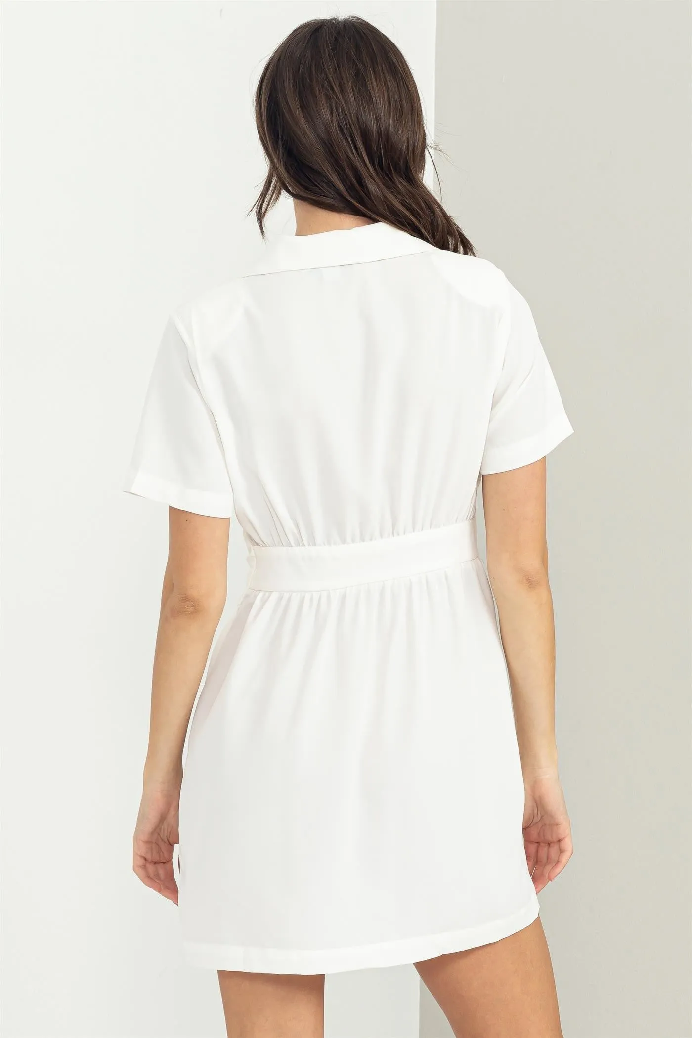 Off White Tie-Front Blazer Dress sold by Pinkblush product image thumbnail 3