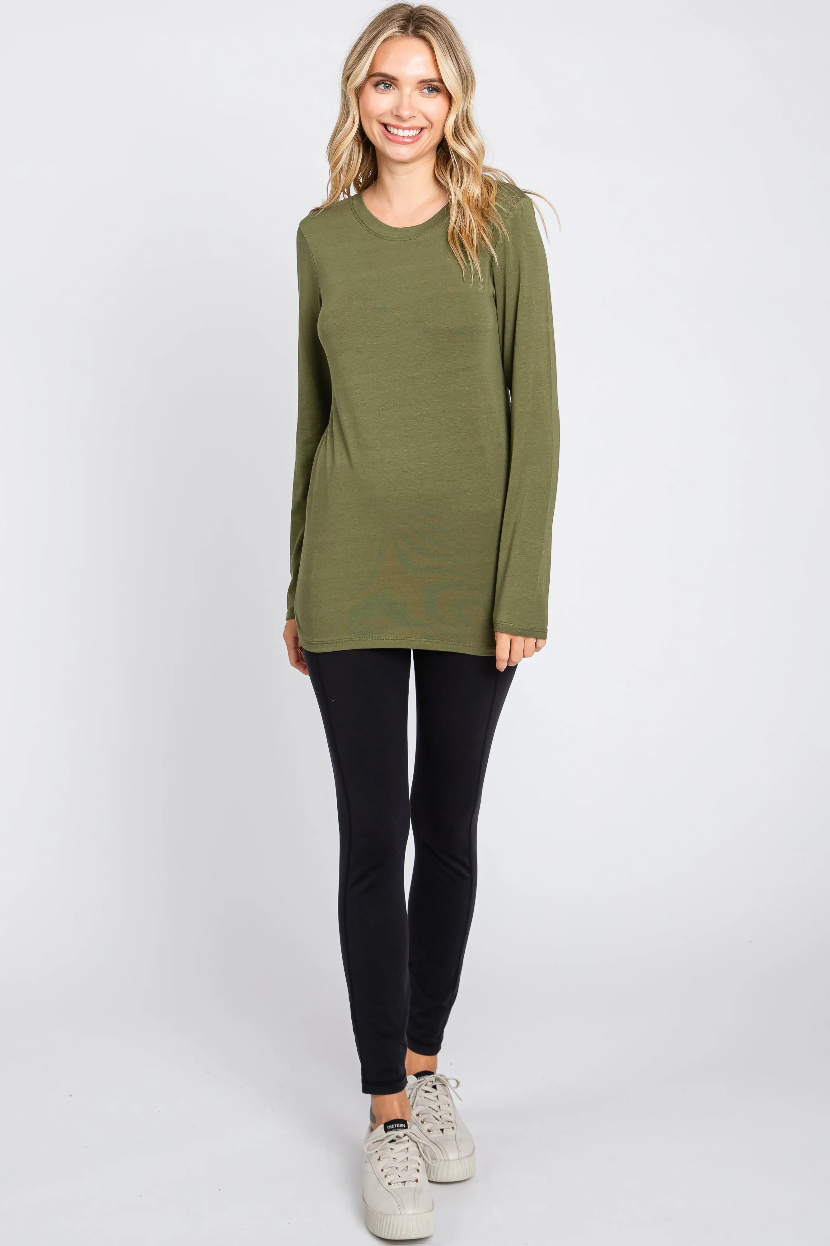 Olive Long Sleeve Top sold by Pinkblush product image thumbnail 4