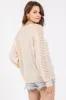 Cream Crochet Detail Sleeve Knit Top sold by Pinkblush