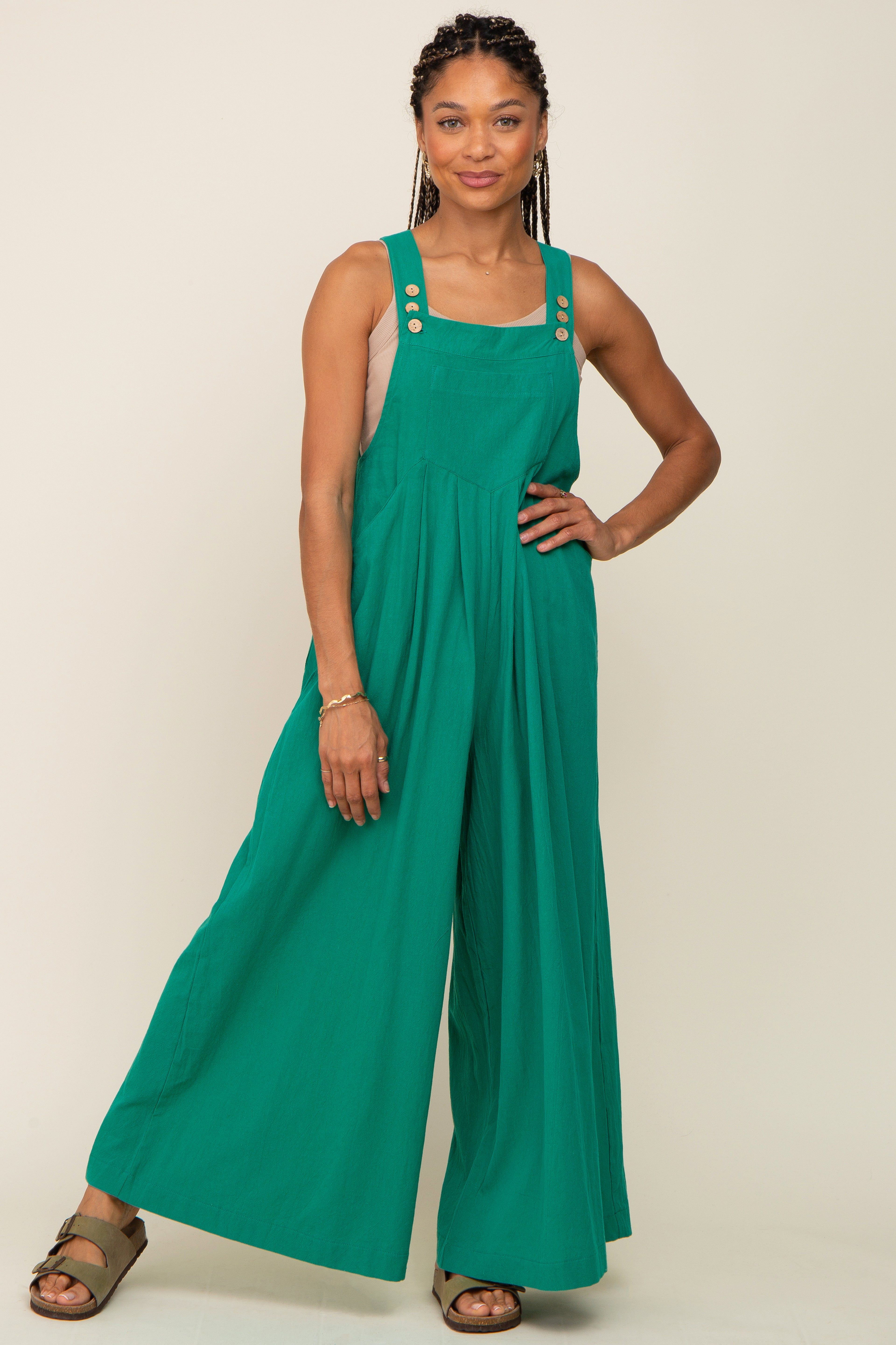 Green Wide Leg Jumpsuit sold by Pinkblush product image thumbnail 5