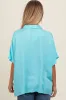 Aqua Dolman Sleeve Button Down Maternity Blouse sold by Pinkblush