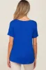 Blue V-Neck Maternity Tee sold by Pinkblush