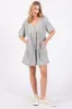 Heather Grey Button Down Romper sold by Pinkblush