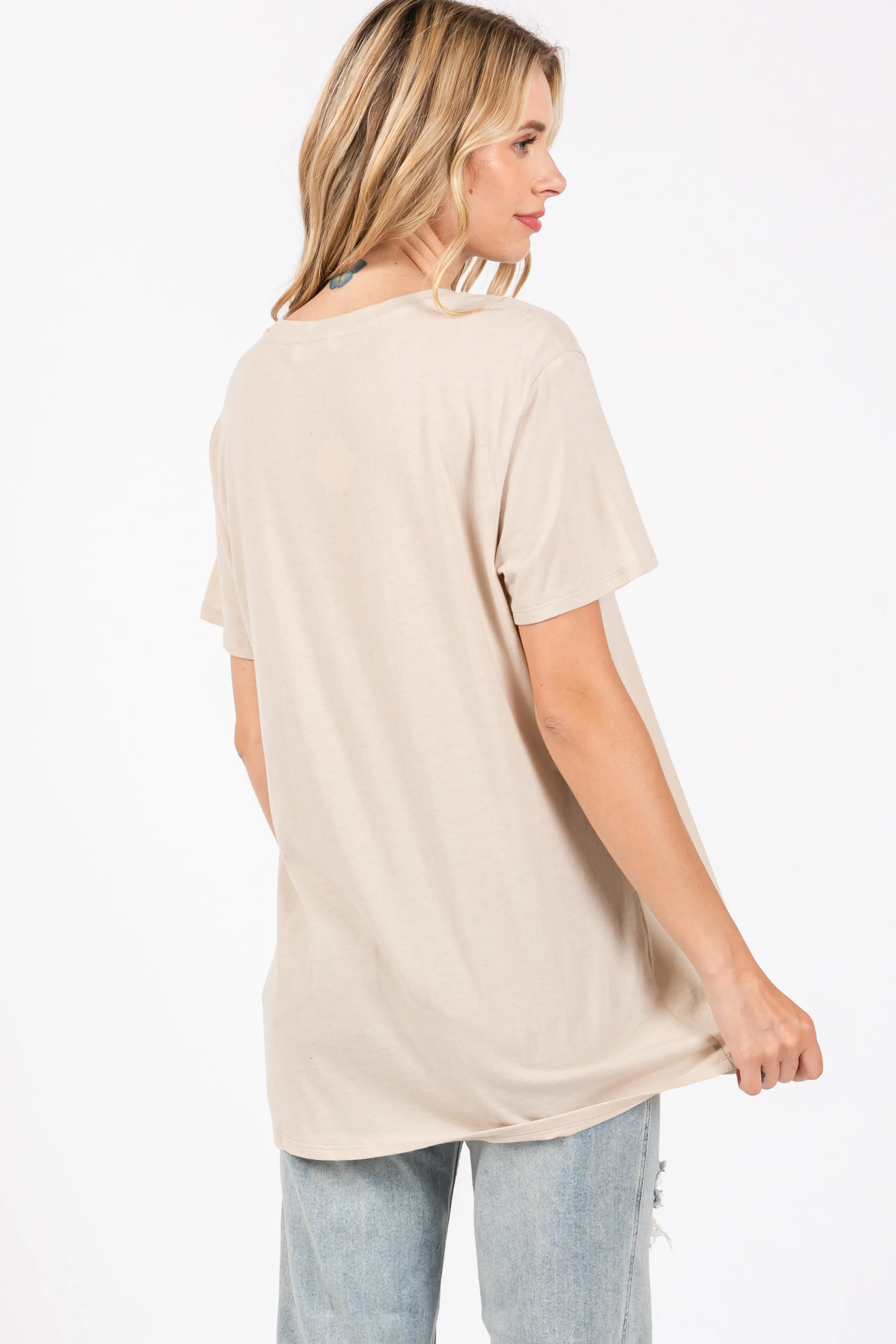 Beige Basic Tee sold by Pinkblush product image thumbnail 3