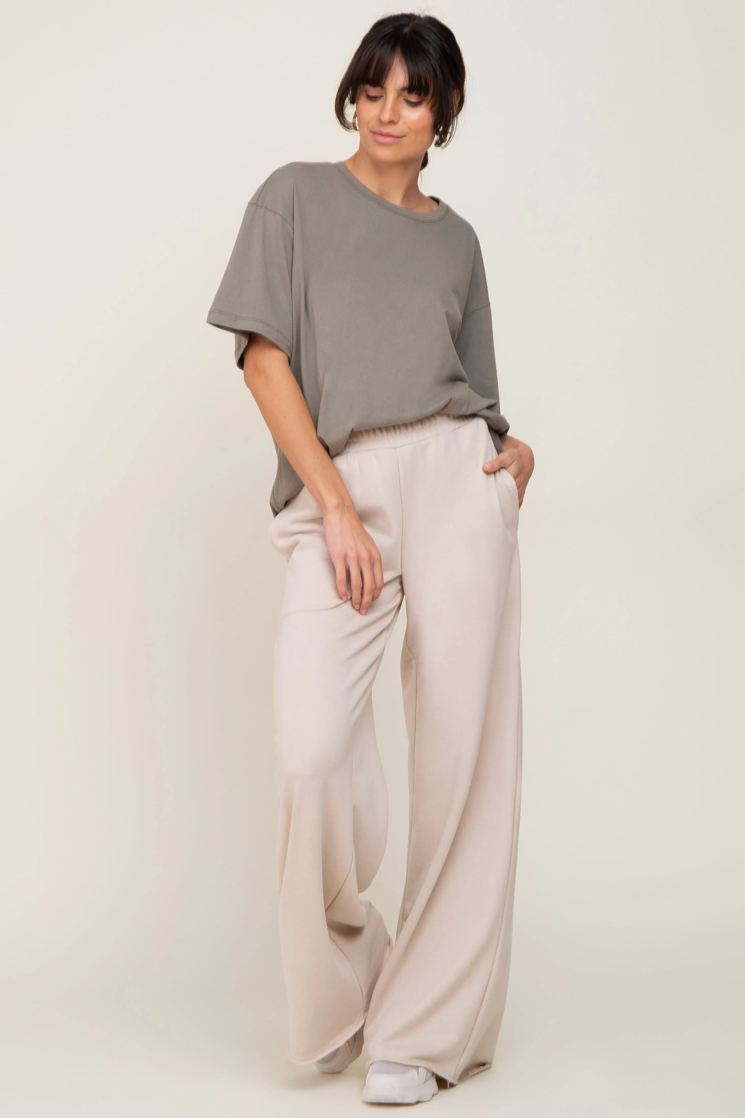 Olive Basic Oversized Tee sold by Pinkblush product image thumbnail 4