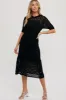 Black Open Knit Crochet Midi Dress sold by Pinkblush