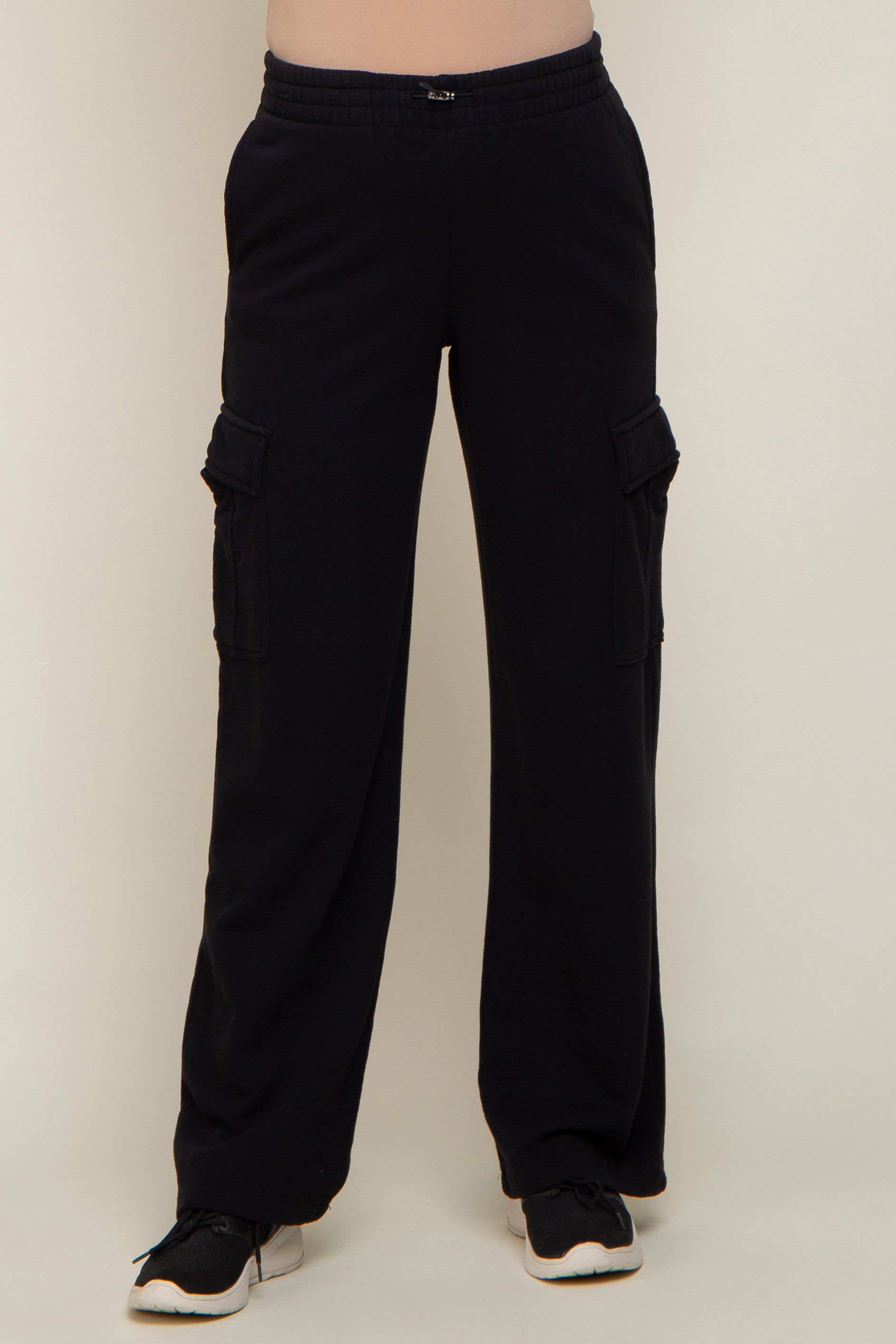 Black Pocketed Maternity Lounge Pants sold by Pinkblush product image thumbnail 2