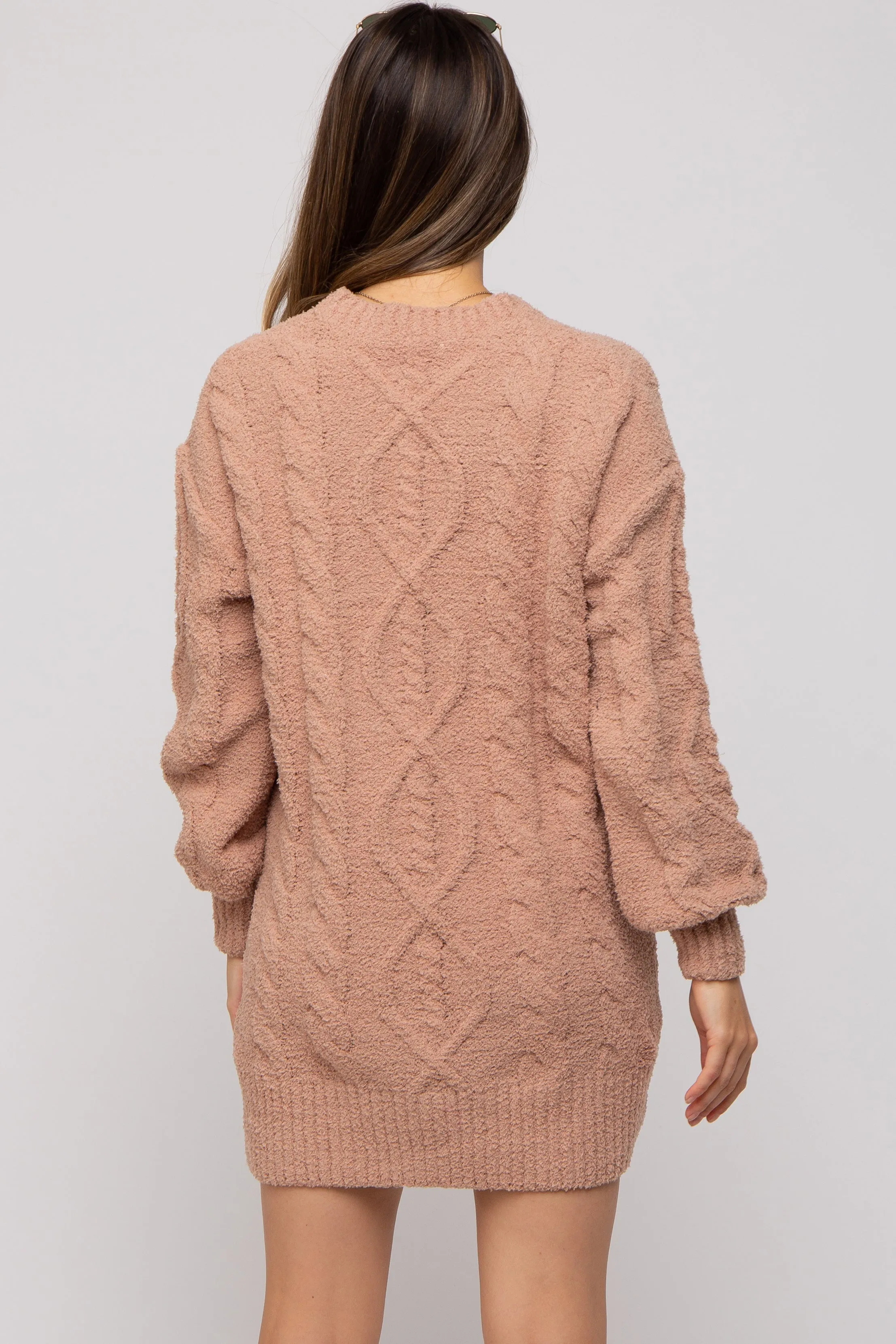 Camel Soft Knit Maternity Sweater Dress sold by Pinkblush product image thumbnail 4