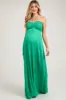 Green Smocked Halter Maternity Maxi Dress sold by Pinkblush