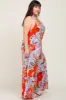 Periwinkle Floral Halter Plus Maxi Dress sold by Pinkblush