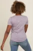 Pink Striped Short Sleeve Top sold by Pinkblush