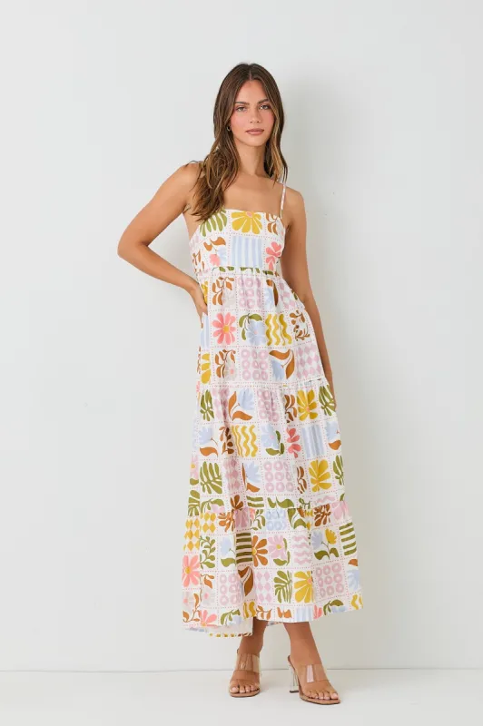 Multi Woven Linen Maxi Dress sold by Pinkblush
