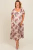 Cream Floral Chiffon Plus Maternity Maxi Dress sold by Pinkblush