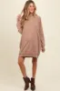 Mocha Mineral Wash Maternity Sweatshirt Dress sold by Pinkblush