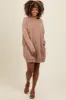 Mocha Mineral Wash Maternity Sweatshirt Dress sold by Pinkblush