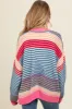 Pink Multi Striped Maternity Sweater Cardigan sold by Pinkblush