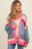 Pink Multi Striped Maternity Sweater Cardigan sold by Pinkblush