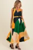 Multicolor V-Neck Satin Pleated Maternity Maxi Dress sold by Pinkblush