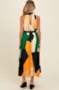 Multicolor V-Neck Satin Pleated Maternity Maxi Dress sold by Pinkblush