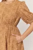 Camel Floral Embroidered Overlay Midi Dress sold by Pinkblush