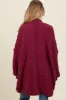 Burgundy Chunky Knit Dolman Maternity Cardigan sold by Pinkblush