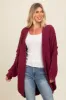 Burgundy Chunky Knit Dolman Maternity Cardigan sold by Pinkblush