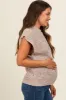Mocha Multicolor Maternity Sweater Vest sold by Pinkblush
