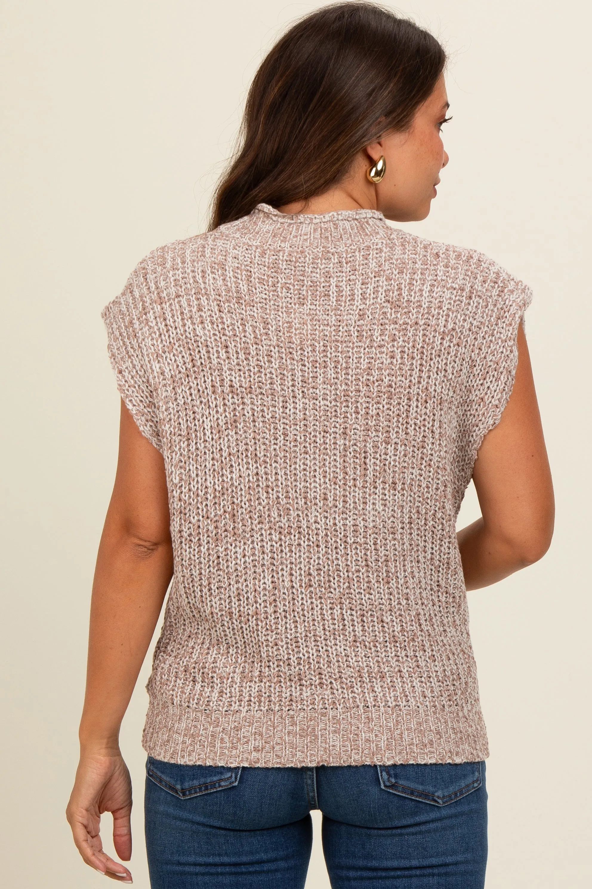 Mocha Multicolor Maternity Sweater Vest sold by Pinkblush product image thumbnail 4