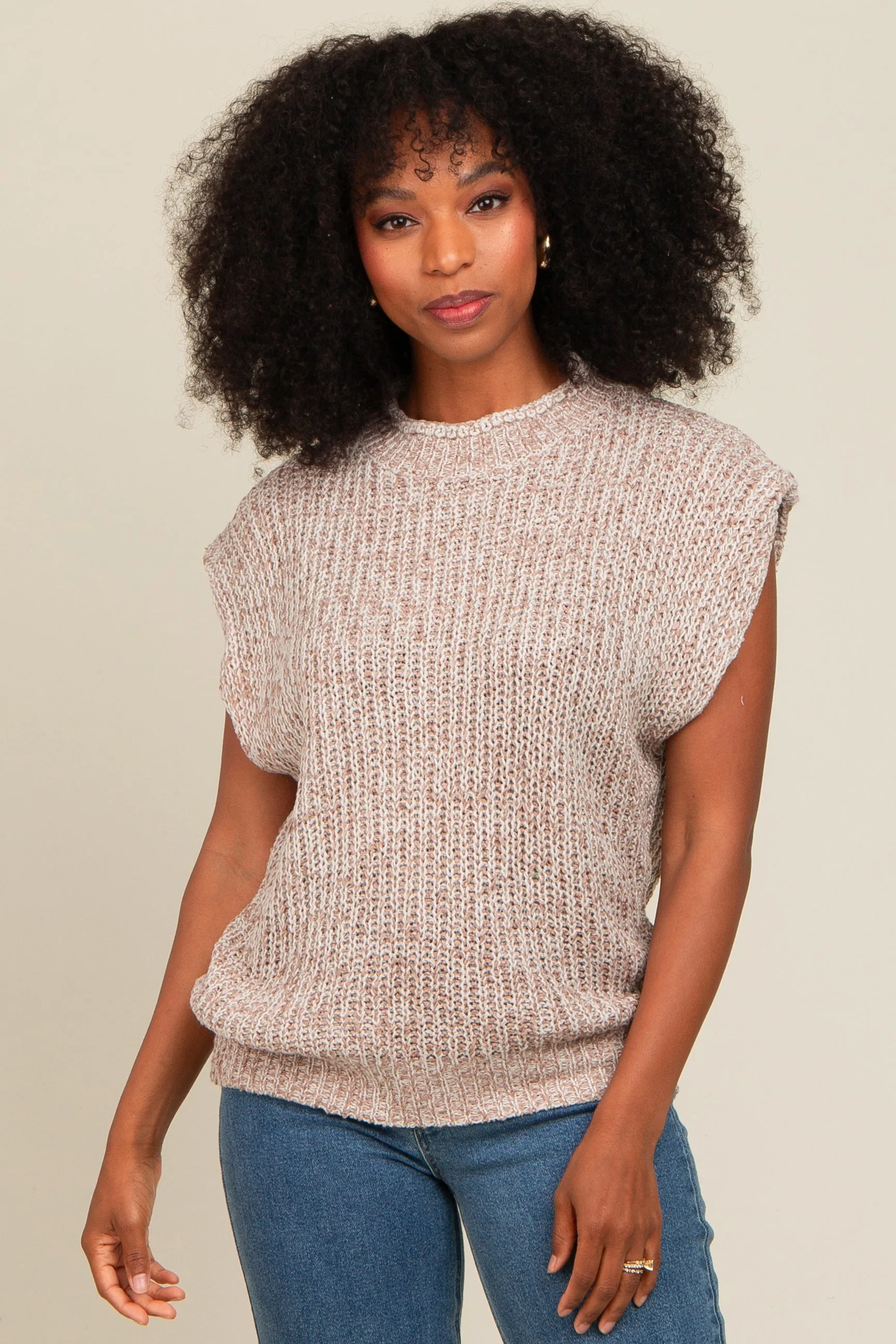 Mocha Multicolor Maternity Sweater Vest sold by Pinkblush product image thumbnail 5