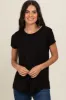 Black Basic Short Sleeve Maternity Top sold by Pinkblush