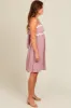 Mauve Wavy Trim Cutout Tie Back Dress sold by Pinkblush