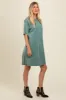 Teal Rhinestone Mineral Washed T-Shirt Dress sold by Pinkblush