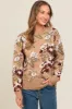Beige Floral Print Crew Neck Sweater sold by Pinkblush