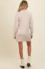 Beige Turtle Neck Maternity Mini Sweater Dress sold by Pinkblush