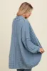 Blue Chunky Knit Dolman Cardigan sold by Pinkblush