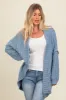 Blue Chunky Knit Dolman Cardigan sold by Pinkblush